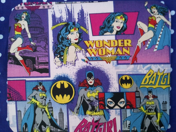Fabric Computer Mousepad Made With Girl Power Fabric Batgirl Wonder Woman Supergirl