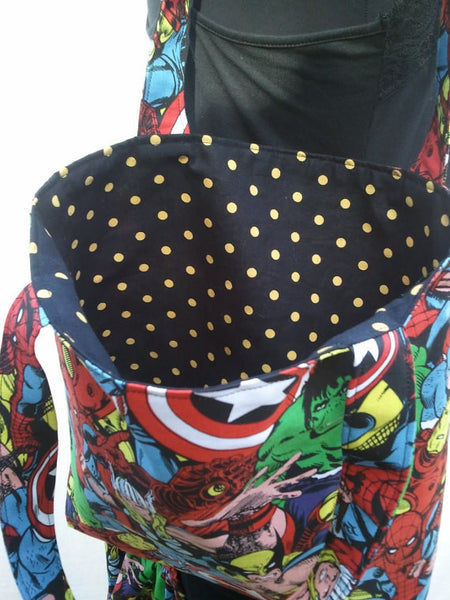 Tote Purse Bag Made From Avengers Fabric