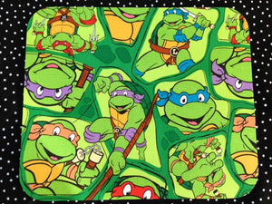 Computer Fabric Mouse Pad Made From Teenage Mutant Ninja Turtles Fabric