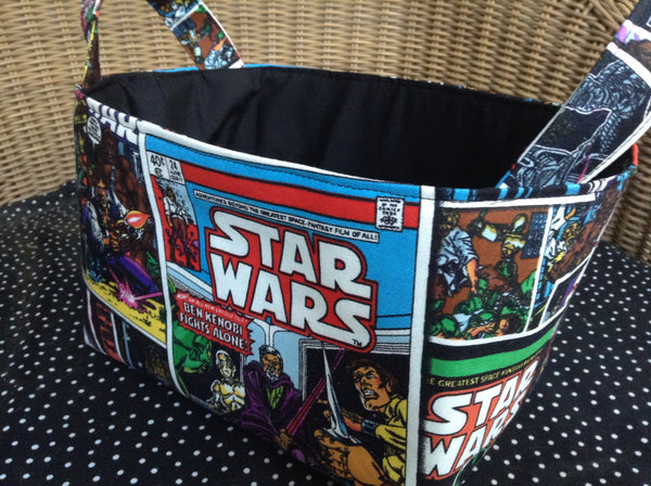 Fabric Basket Storage Bin Made from Star Wars Fabric