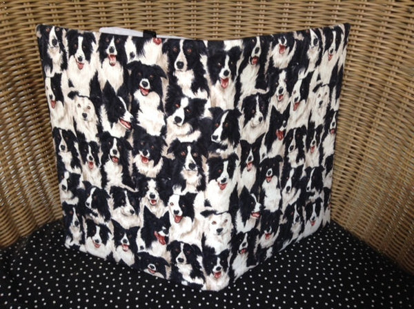 Fabric Composition Book Cover Made With Border Collies and Sheep Fabric